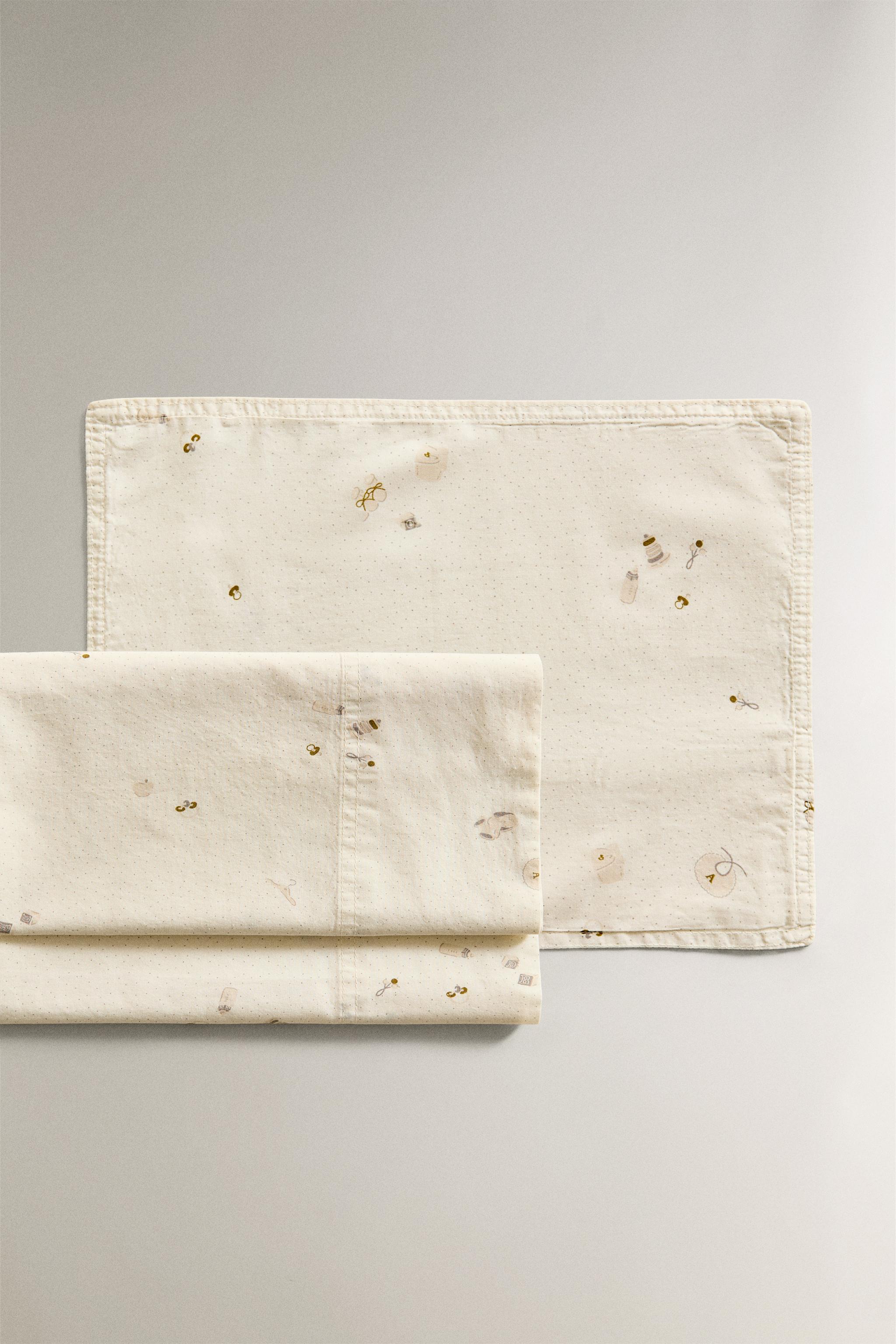 プリントベビーベッドシーツセット - オフホワイト | ZARA Japan / 日本