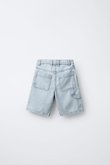 CARPENTER DENIM BERMUDA SHORTS - Light blue by Zara - Image 1