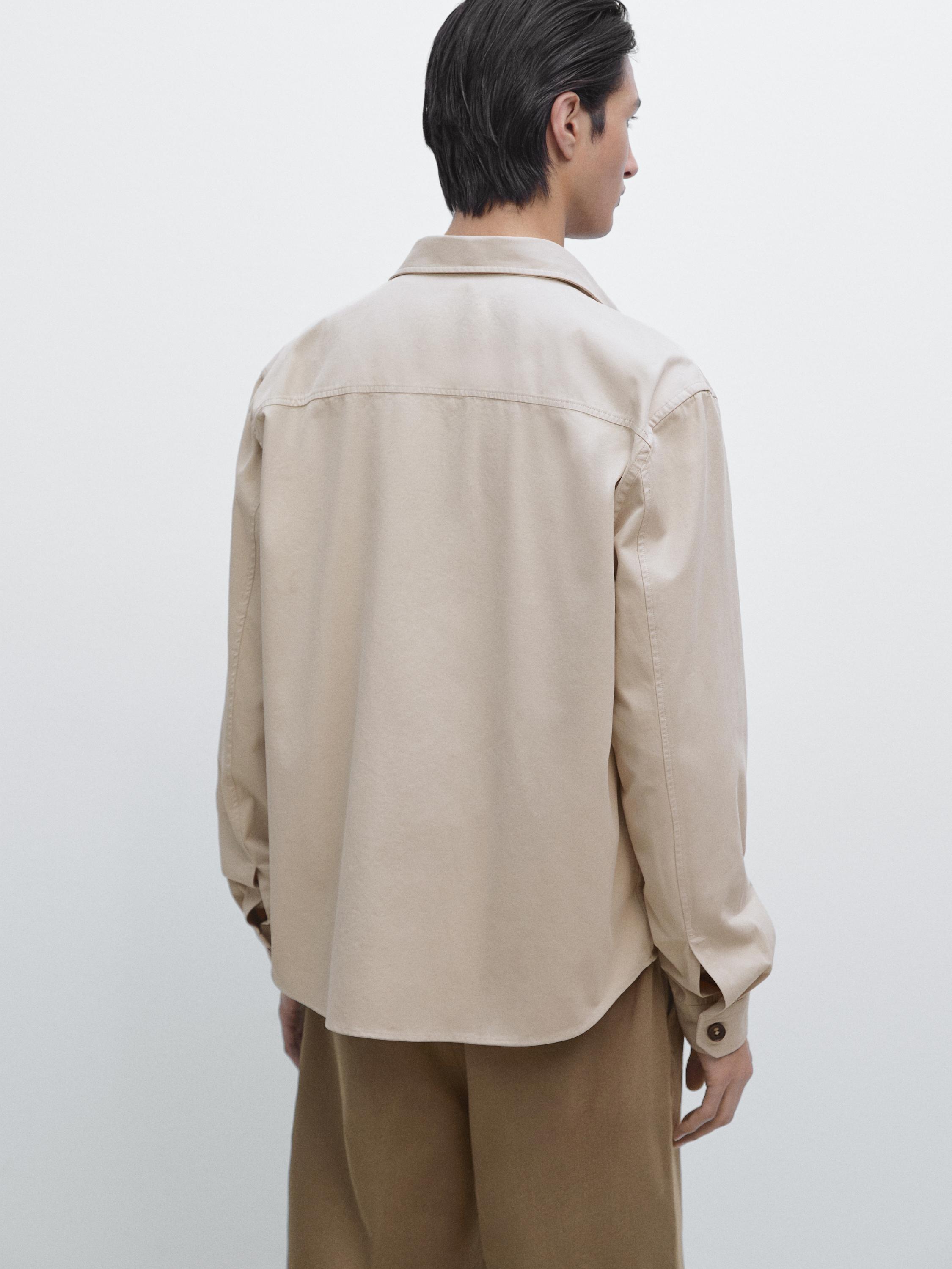 Surchemise avec poches en coton