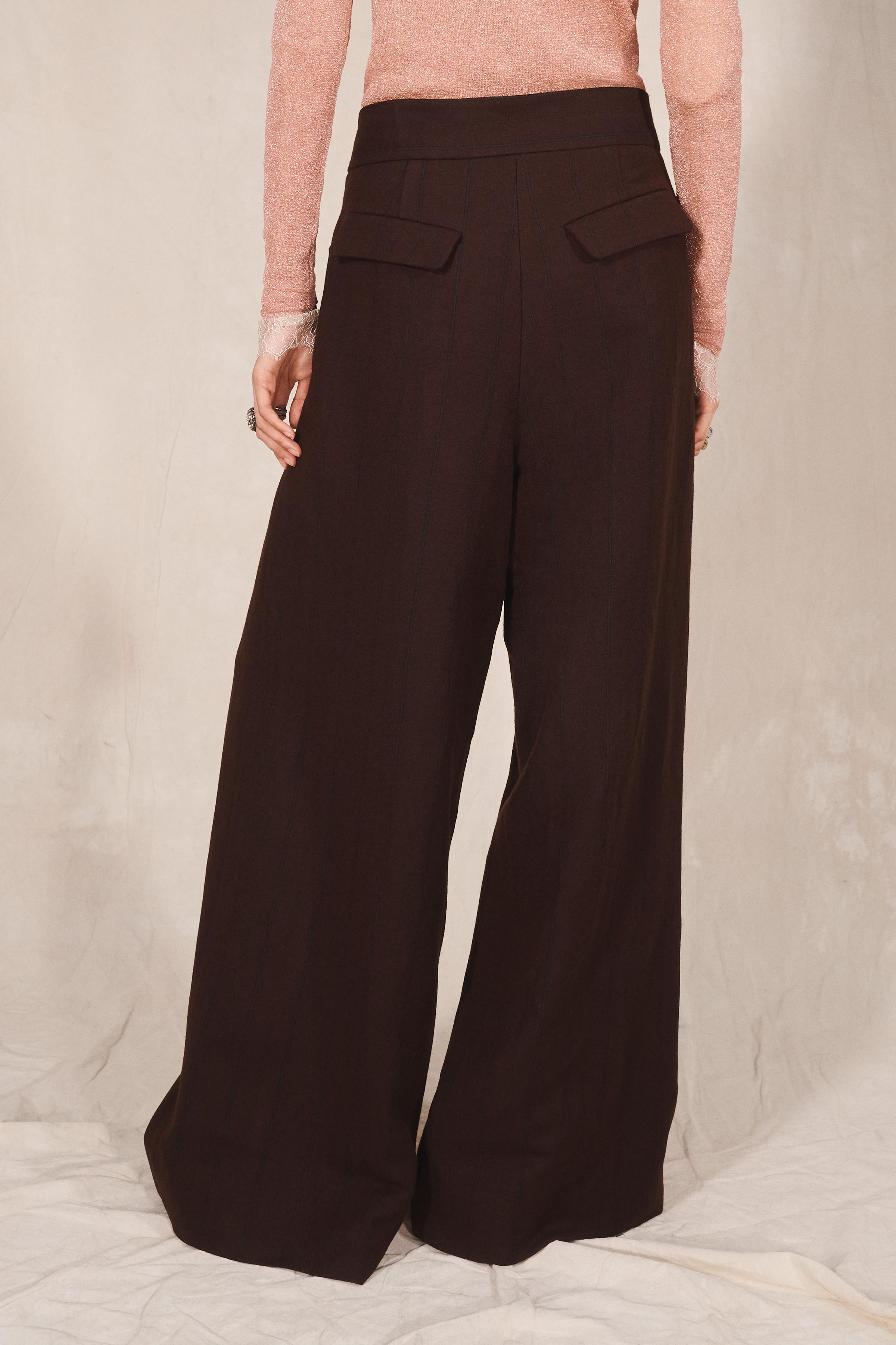 PANTALON LARGE RAYURES PLIS ÉDITION LIMITÉE