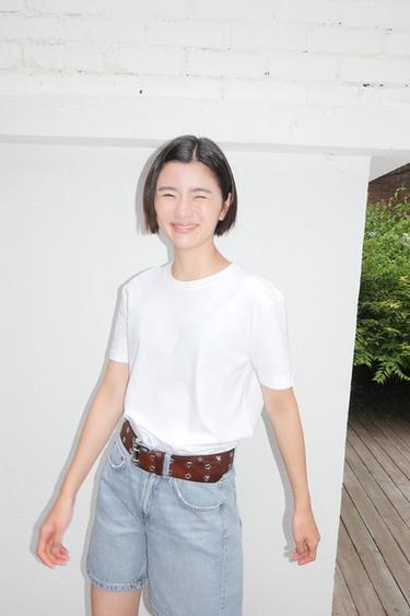 BASIC COTTON T-SHIRT - White by Zara