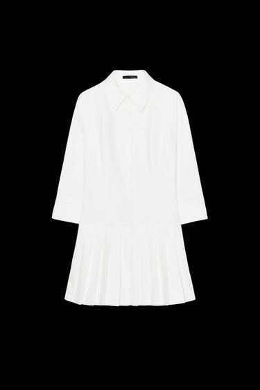 OVERALL-HEMDBLUSENKLEID - Weiß von Zara - Bild 0