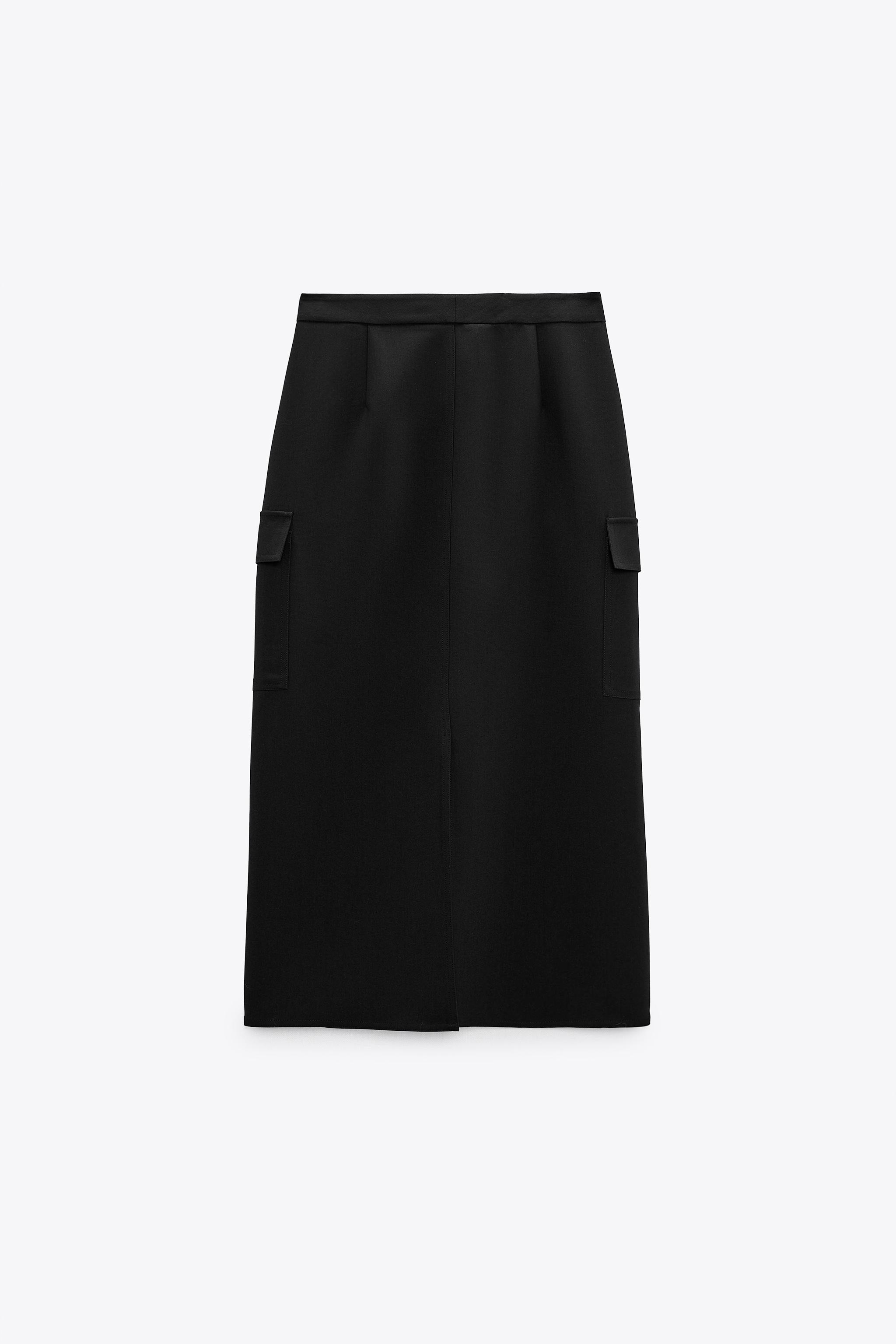 LOOSE RISE CARGO SKIRT - Black | ZARA United States