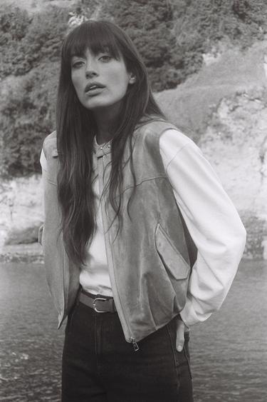 SUEDE-EFFECT GILET - camel by Zara - Image 3