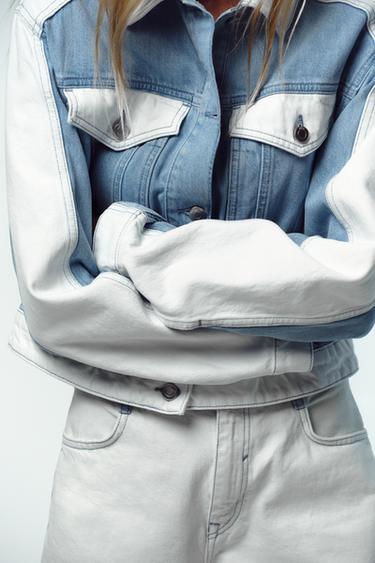 Z1975 COMBINED DENIM JACKET - Mid-blue by Zara - Image 1