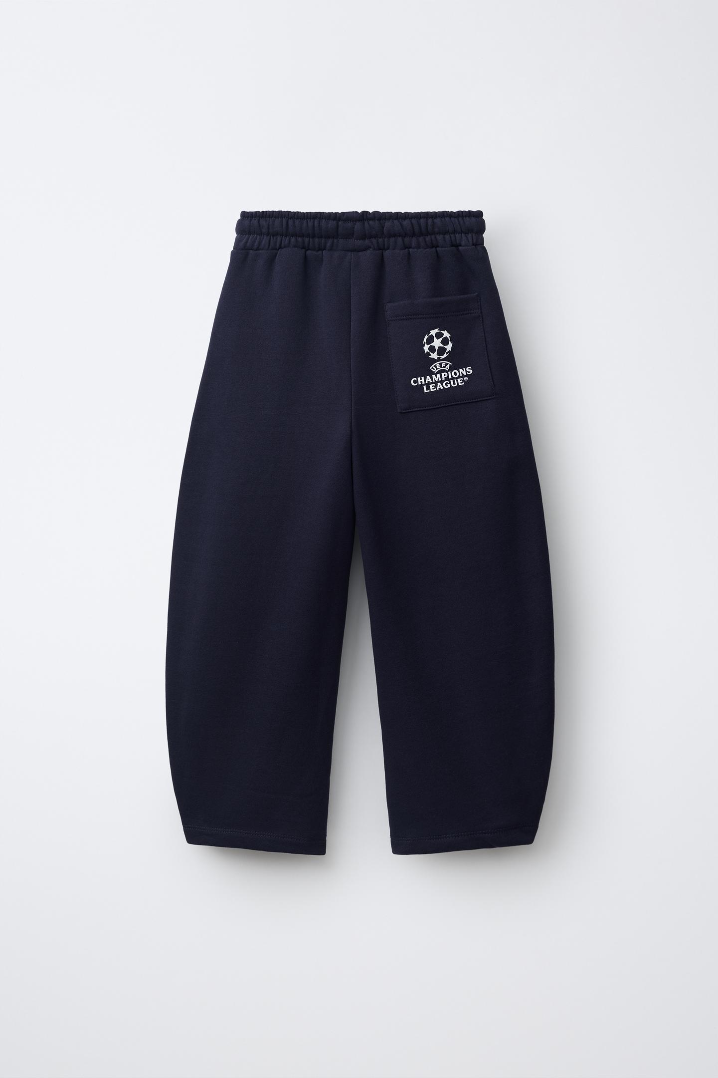 Детские брюки Zara UEFA Champions League® Barrel-Leg, цвет: Синий — фото 2