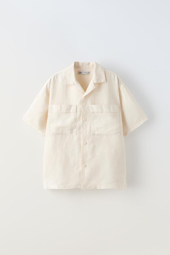 POCKET LINEN SHIRT - Ecru | ZARA United States