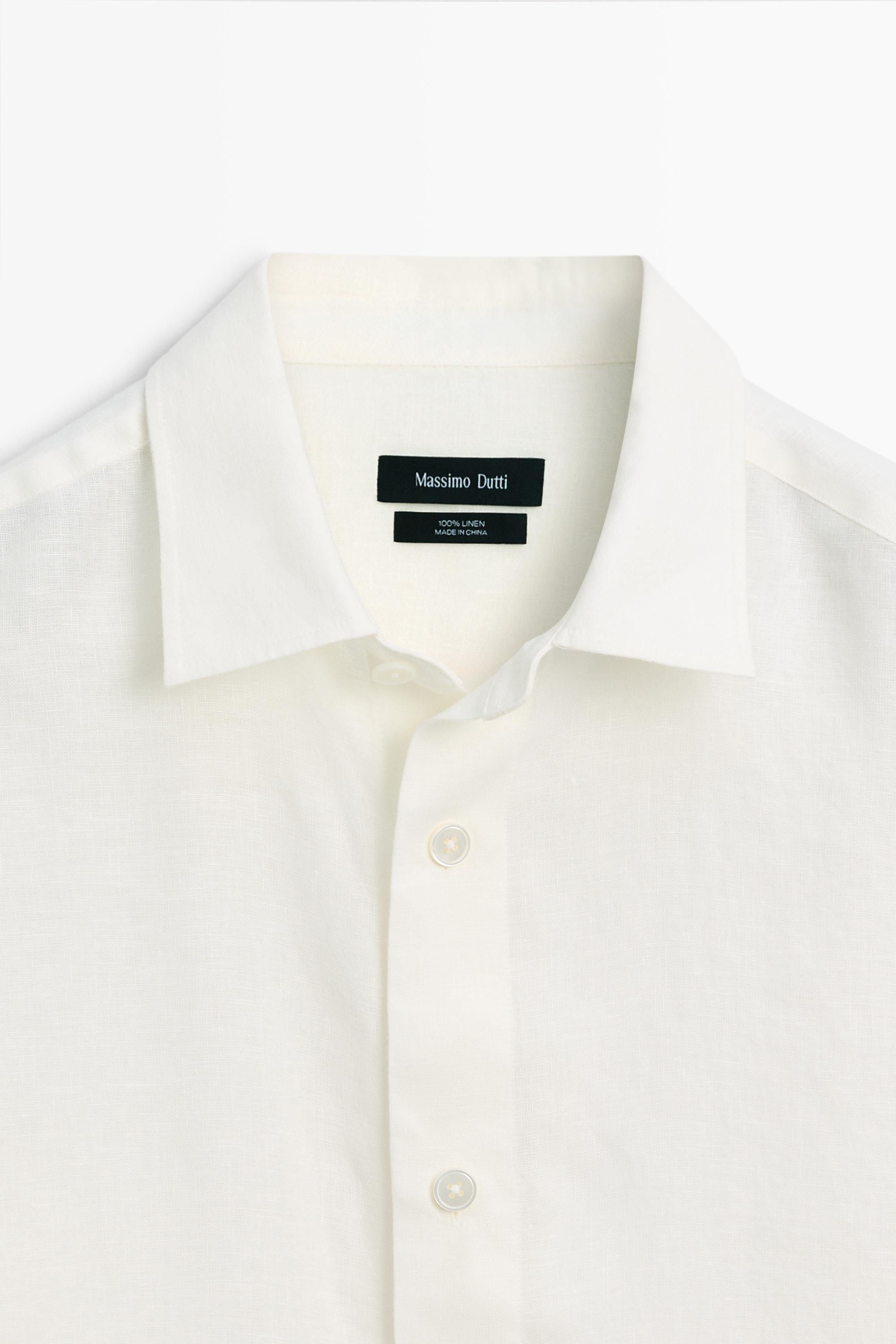 100% linen regular fit shirt