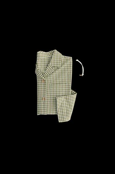 ZARA TIMELESS - CHECK SHIRT PYJAMAS - GREEN by Zara