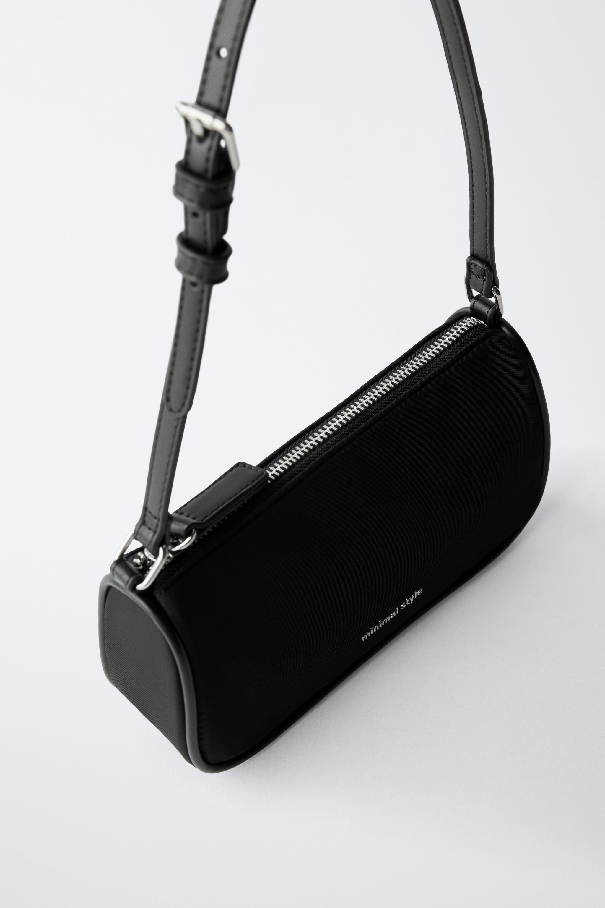 NYLON-SCHULTERTASCHE Schwarz ZARA Deutschland Germany