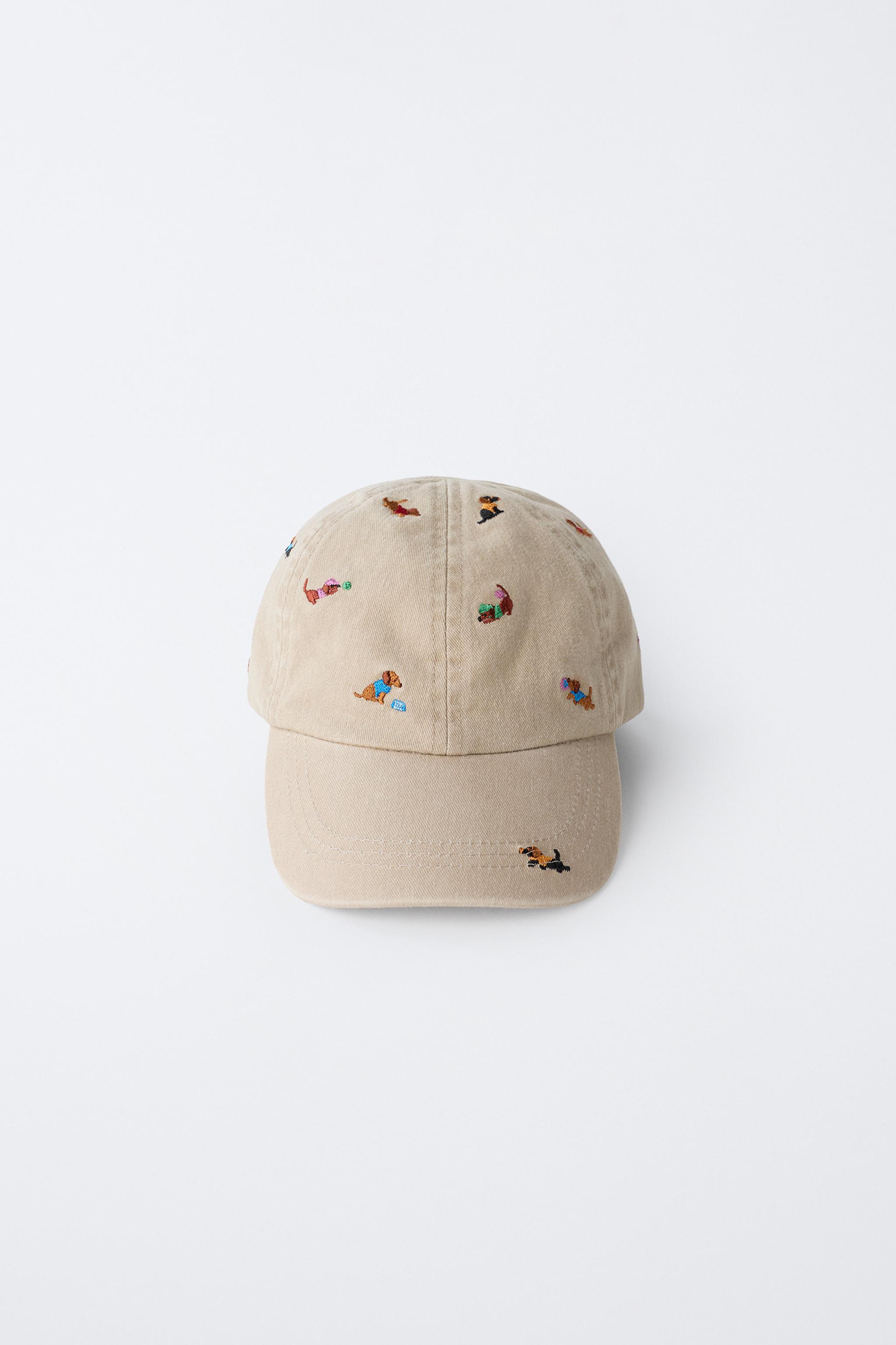 EMBROIDERED DOG CAP — Sand