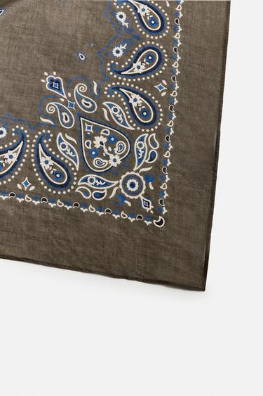 PAISLEY PRINT BANDANNA - Brown by Zara - Image 2