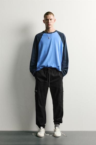 PANTALÓN CARGO SLIM FIT - Negro de Zara - Imagen 0