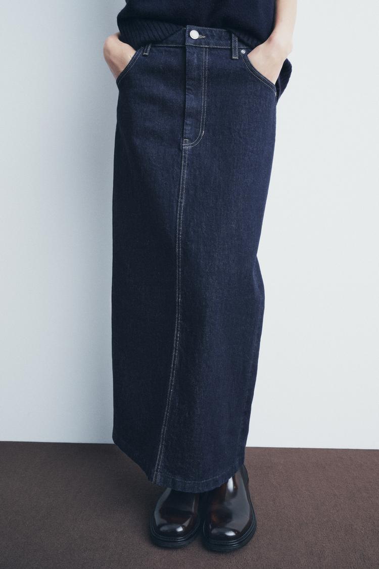 ZW COLLECTION DENIM PENCIL SKIRT Blue ZARA South Africa