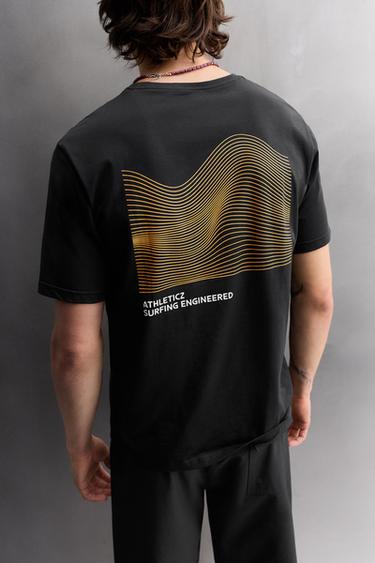 SURF GRAPHIC PRINT T-SHIRT - Black by Zara - Image 5