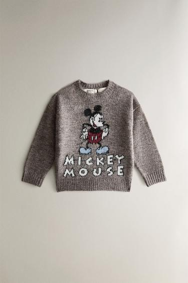 SWEATER TIL BØRN MED MICKEY MOUSE ©DISNEY - taupe brun fra Zara