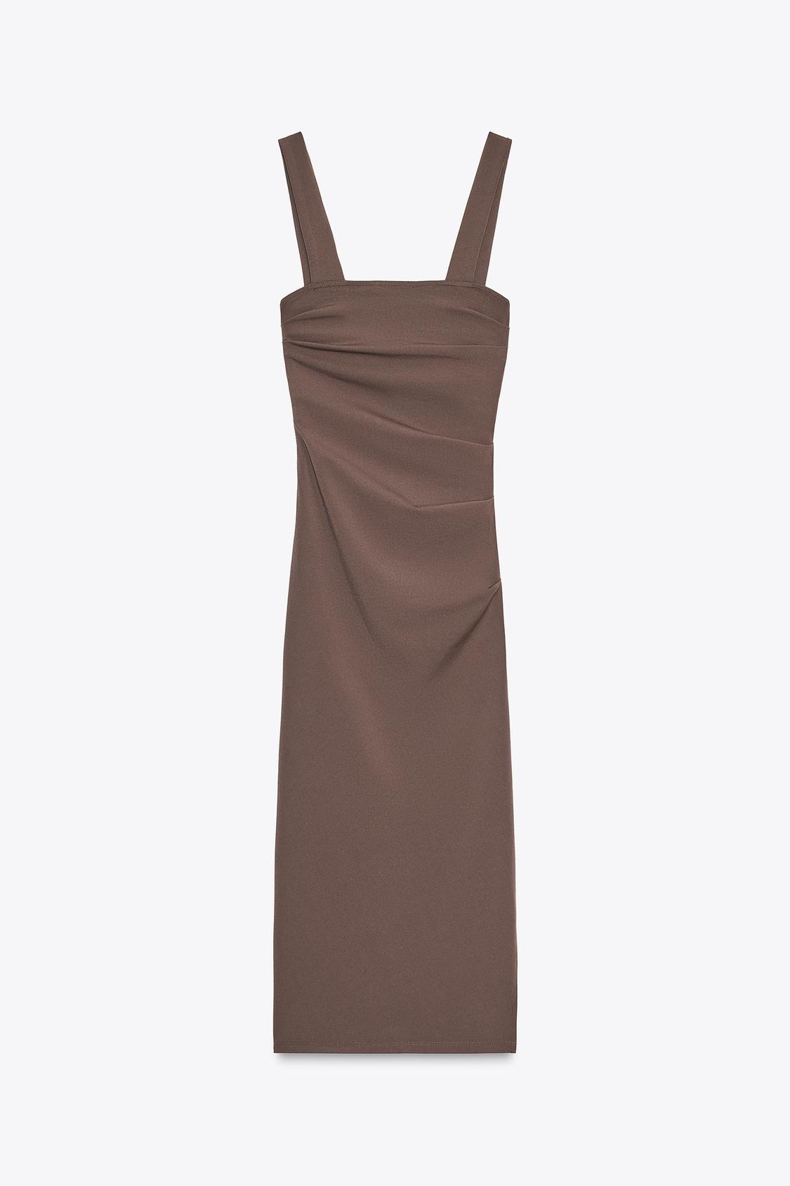PLEATED MIDI DRESS