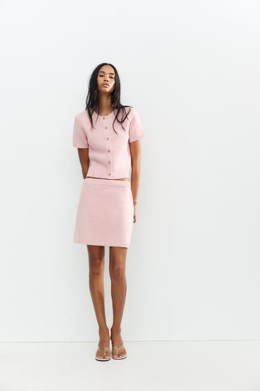 Zara PLAIN KNIT TOP - Light pink - Image 0