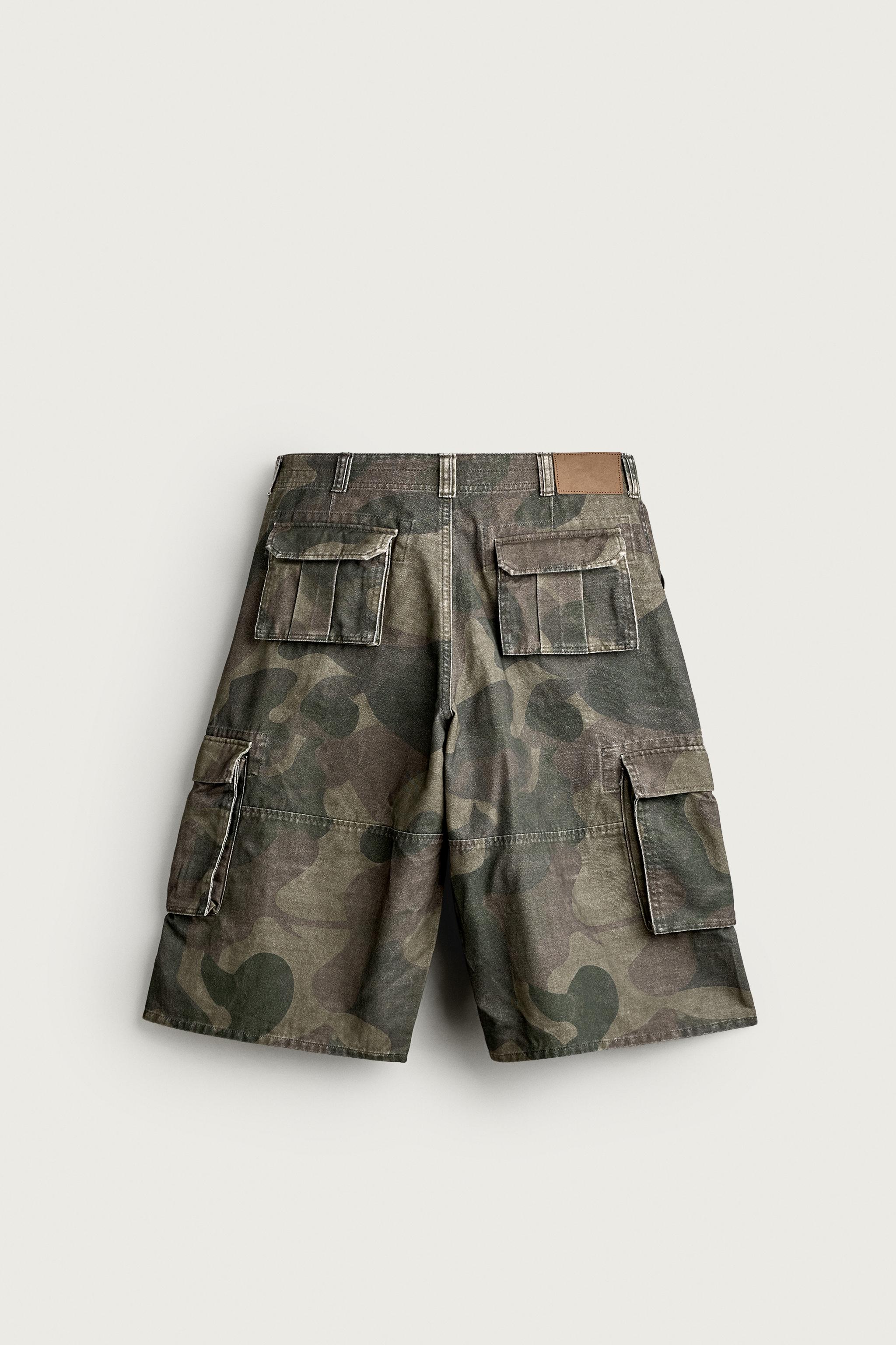 ABSTRACT PRINT CARGO JORTS