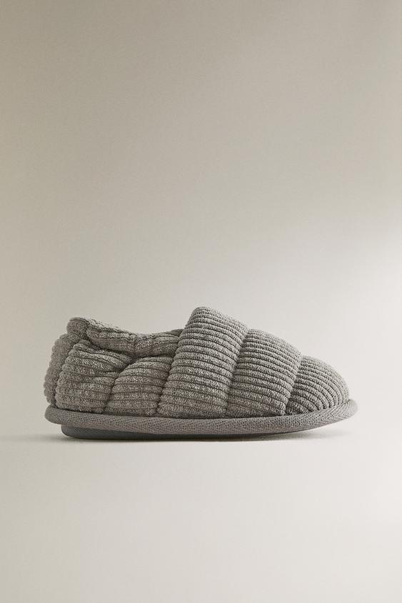 HAUSSCHUHE AUS CORD FÜR KINDER - Grau von Zara - Bild 0