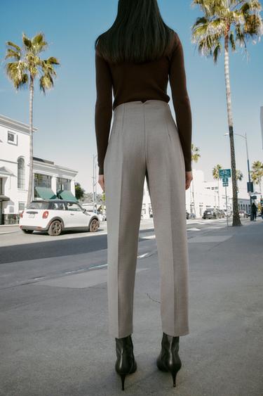 HIGH-WAIST TROUSERS - camel by Zara - Image 4