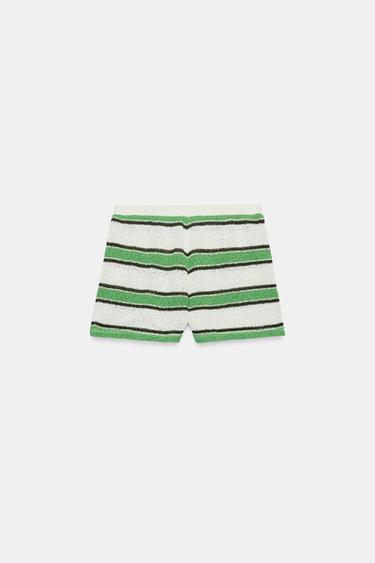 RUSTIC STRIPED SHORTS - Green stripe by Zara - Image 5