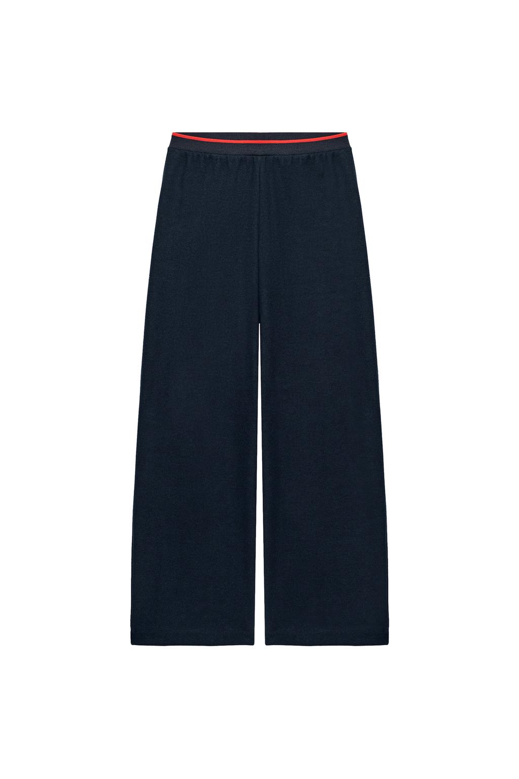 Soft Trousers With Contrast Stripe - Blue by Zara