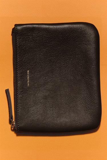 "EMERGENCY BAG" LEATHER WASH BAG - Brown / Green by Zara - Image 4