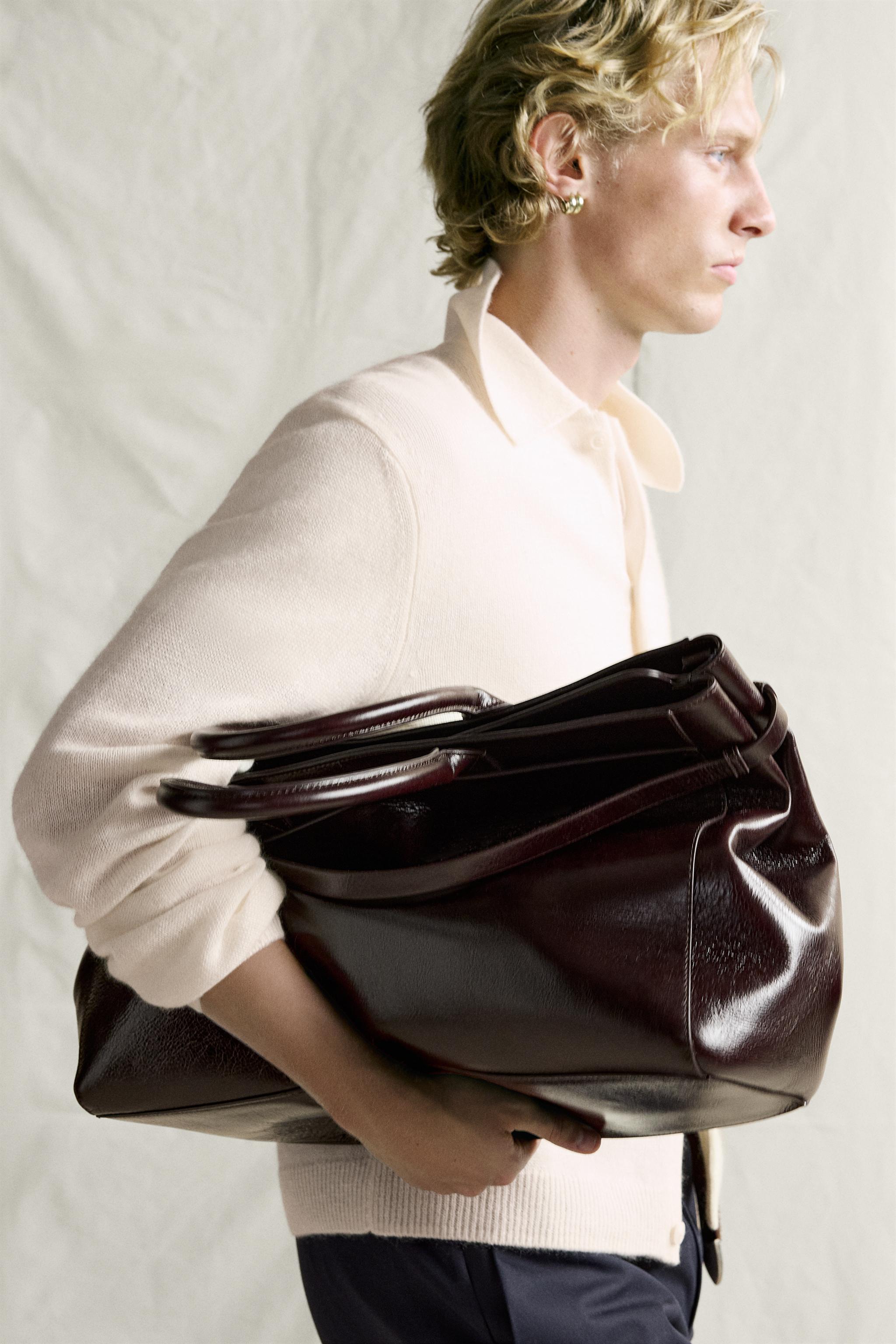 LEATHER SHOPPER BAG