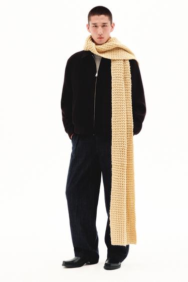 Zara MANTECO® 羊毛喀什米爾混紡外套 - 黑色