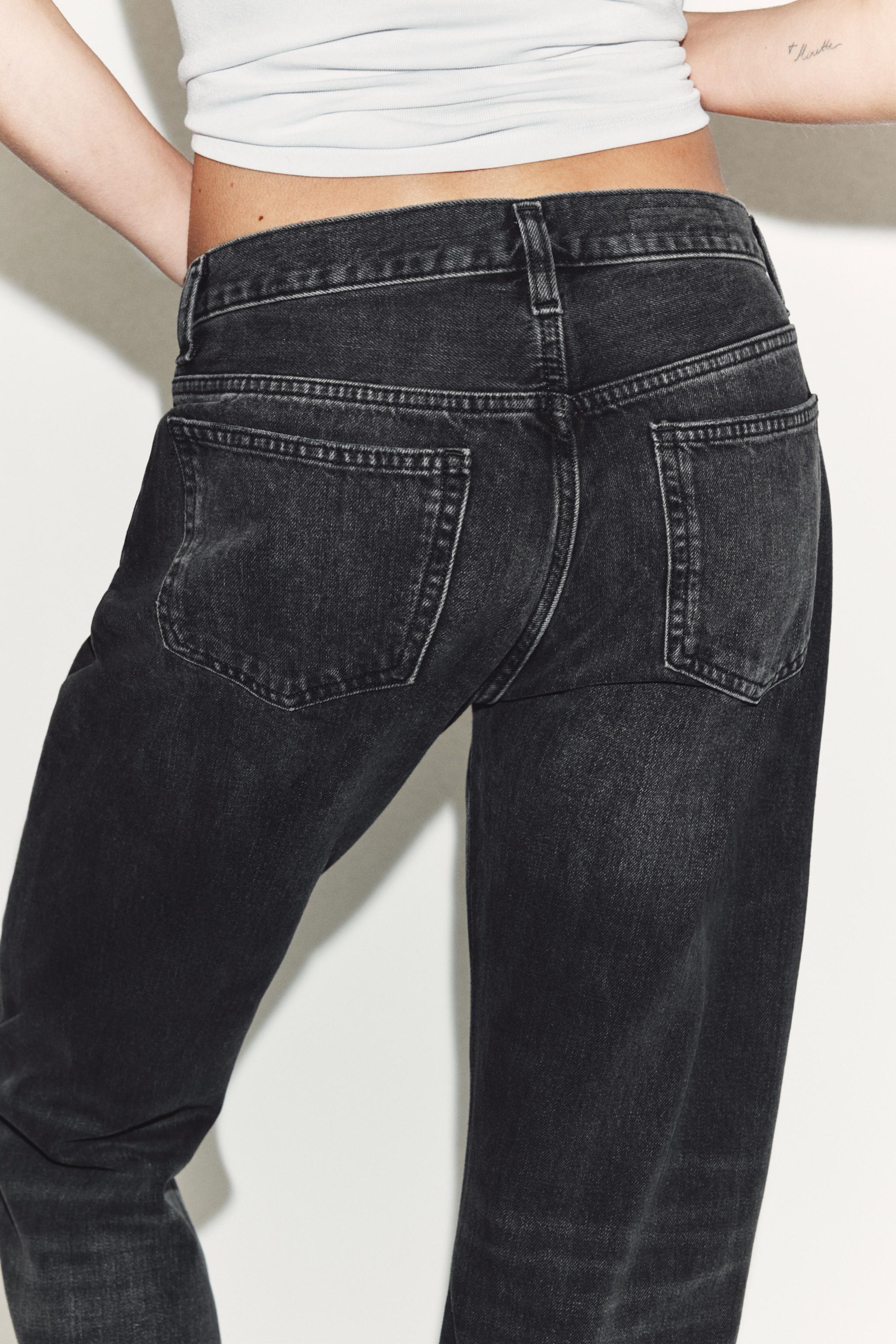 TRF MID-RISE STRAIGHT FOLDED JEANS