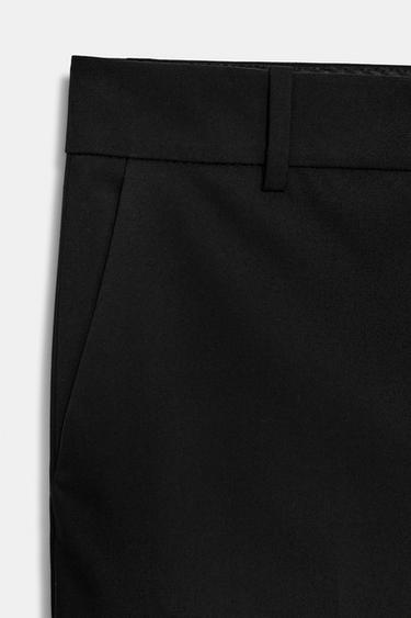 PANTALON DROIT TAILLE BASSE ZW COLLECTION - Noir de Zara - Image 4