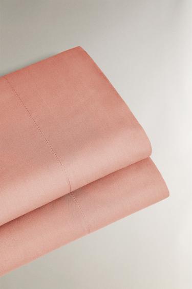 DRAP DE DESSUS PERCALE DE COTON (200 FILS) - Corail de Zara - Image 4