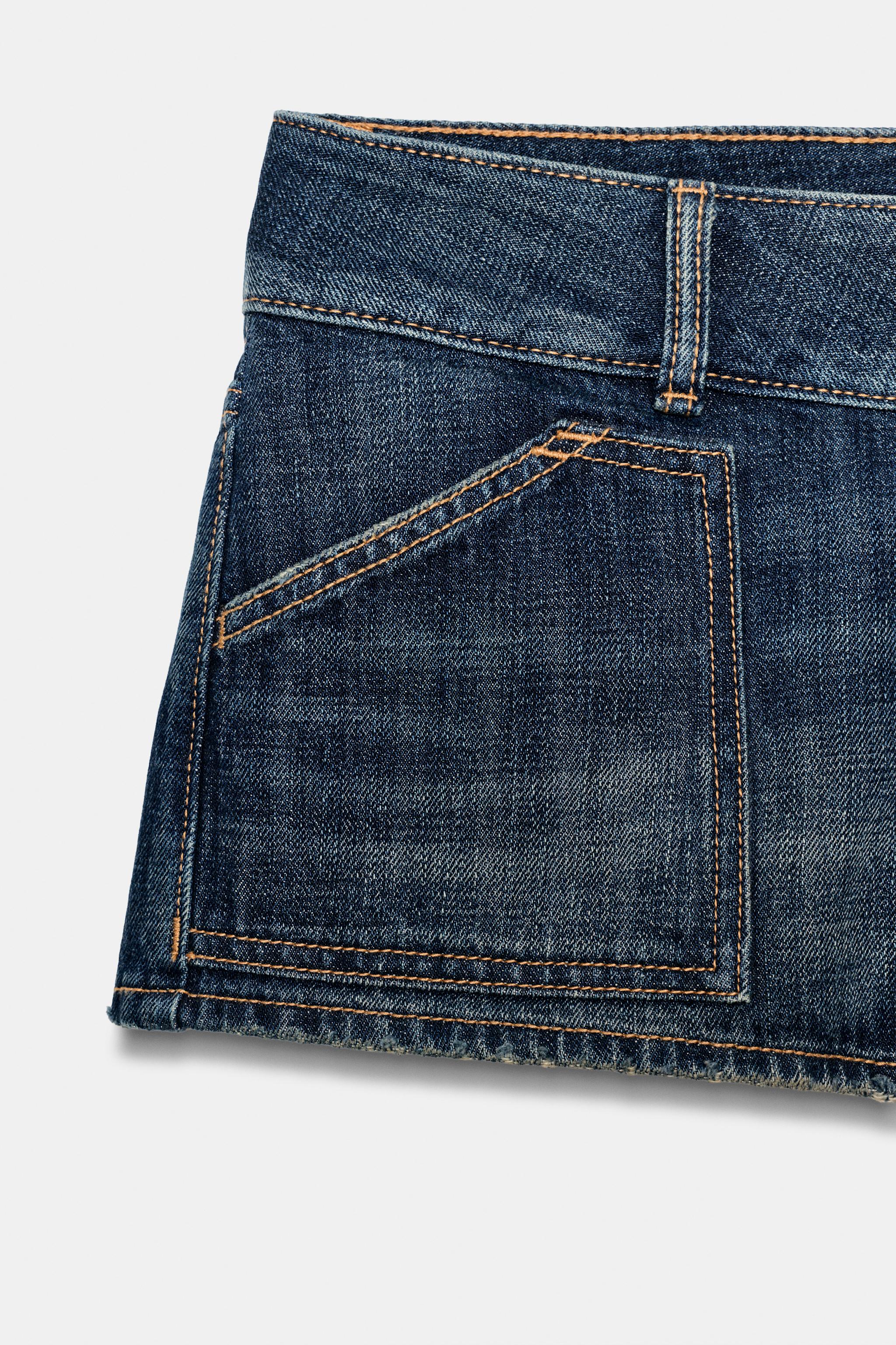 TRF DENIM MINI SHORTS WITH POCKETS