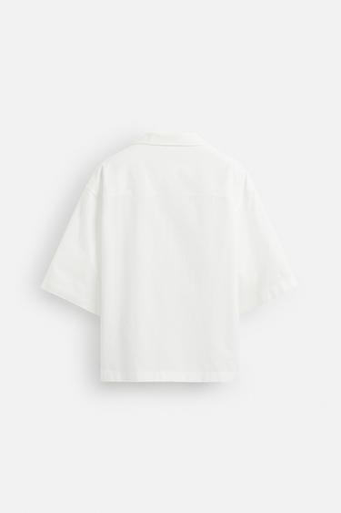 BOUCLÉ TEXTURED SHIRT - White by Zara - Image 7