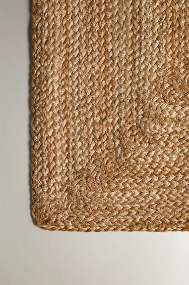 RECTANGULAR JUTE RUG - Light beige by Zara - Image 3
