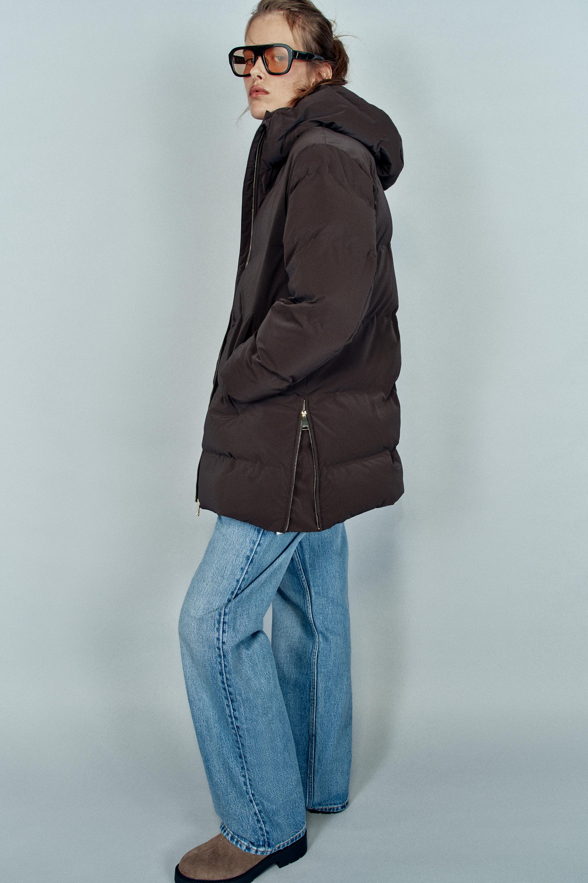 ANORAK EFFET GOMME À CAPUCHE WINDPROOF