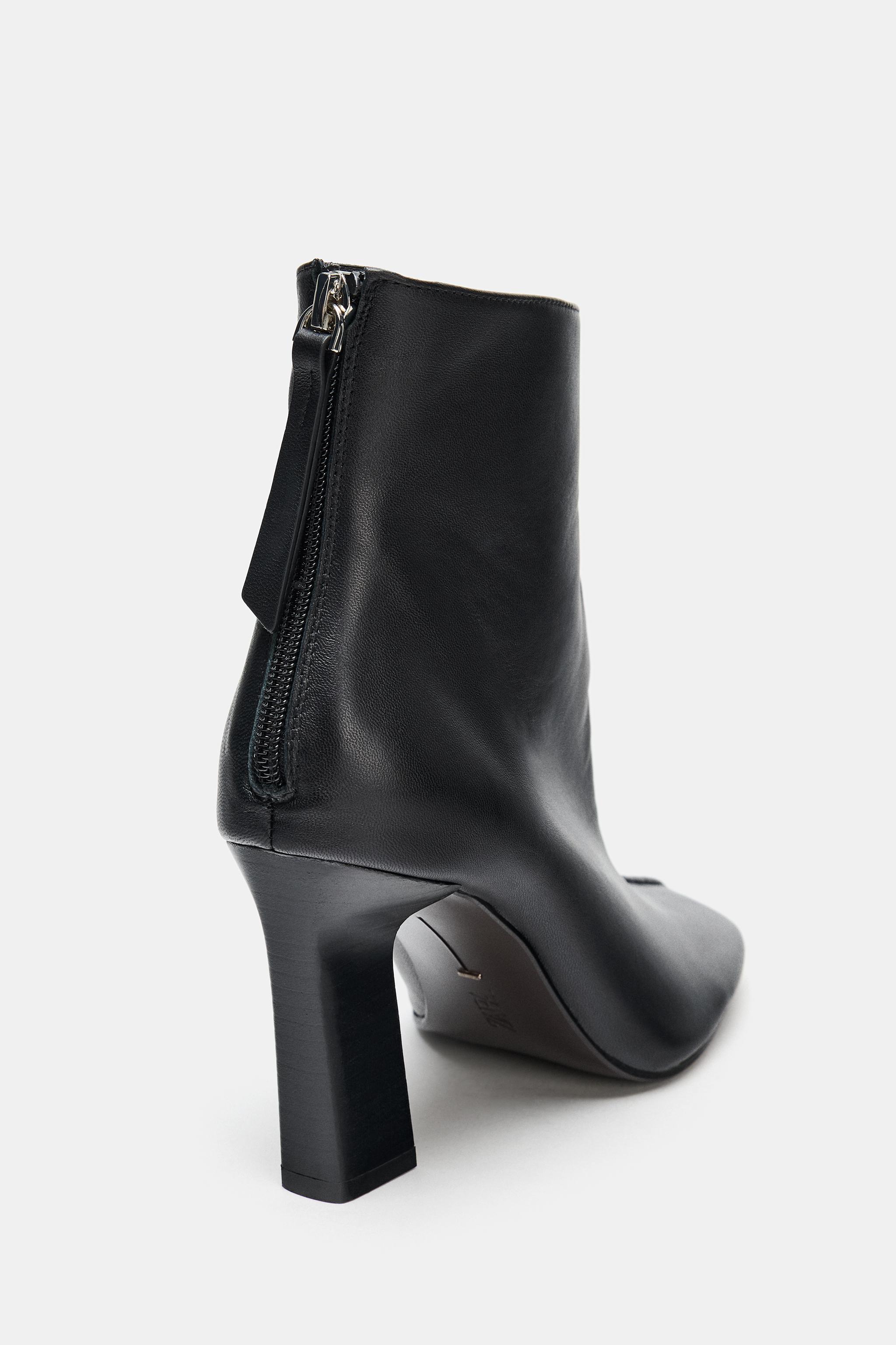 LIMITED EDITION LEATHER HEELED ANKLE BOOTS