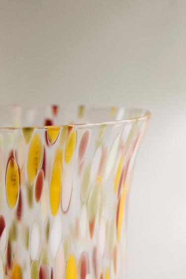 BLOWN GLASS TUMBLER WITH SPECKLED DESIGN - Brown by Zara - Image 4
