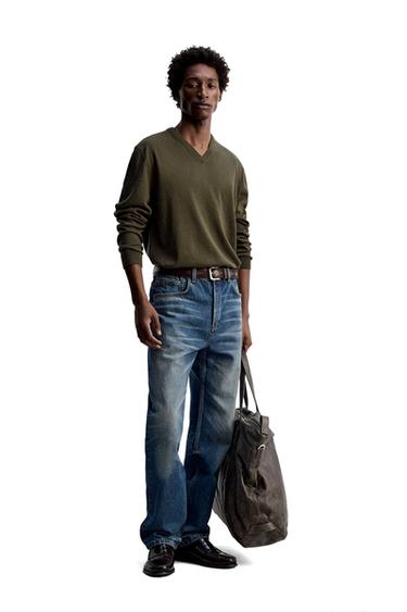 WOOL - COTTON SWEATER - Khaki by Zara - Image 0
