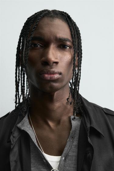 CHEMISE SATINÉE COUPE DÉCONTRACTÉE - Noir de Zara - Image 5