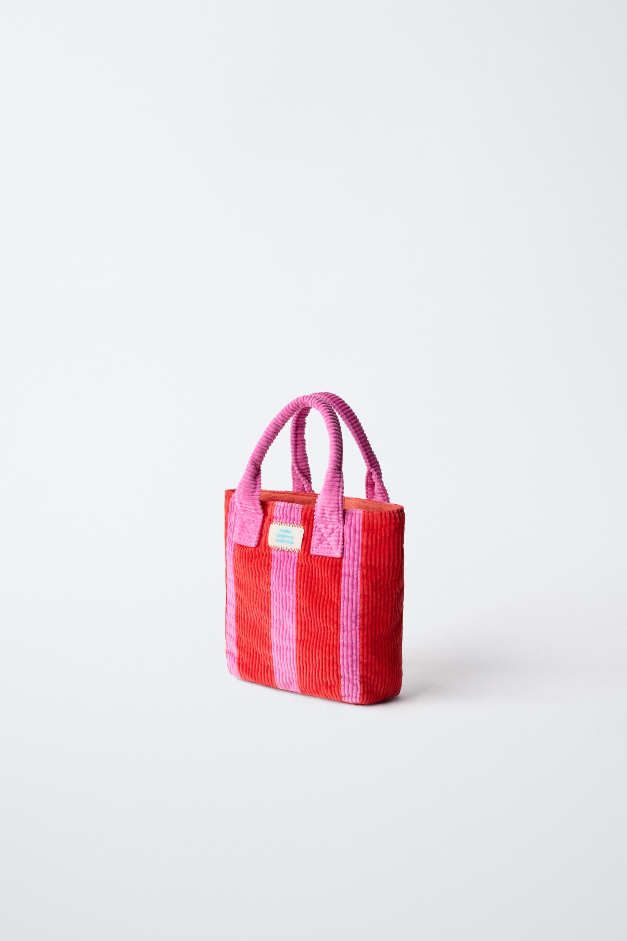 STRIPED MINI SHOPPER