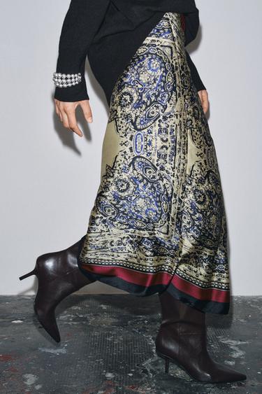 FALDA PAREO PAISLEY ZW COLLECTION - Multicolor de Zara