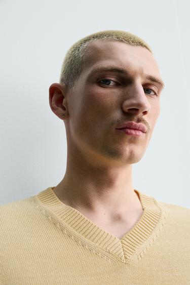 REGULAR FIT COTTON JUMPER - Vanilla by Zara - Image 4