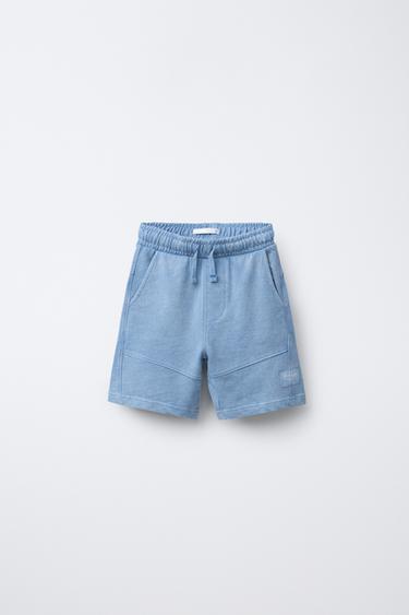 GARMENT DYE BERMUDA SHORTS - Faded blue by Zara