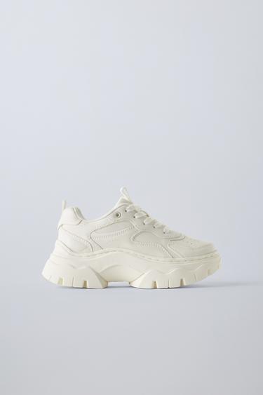 CHUNKY SOLE TRAINERS - White by Zara - Image 0