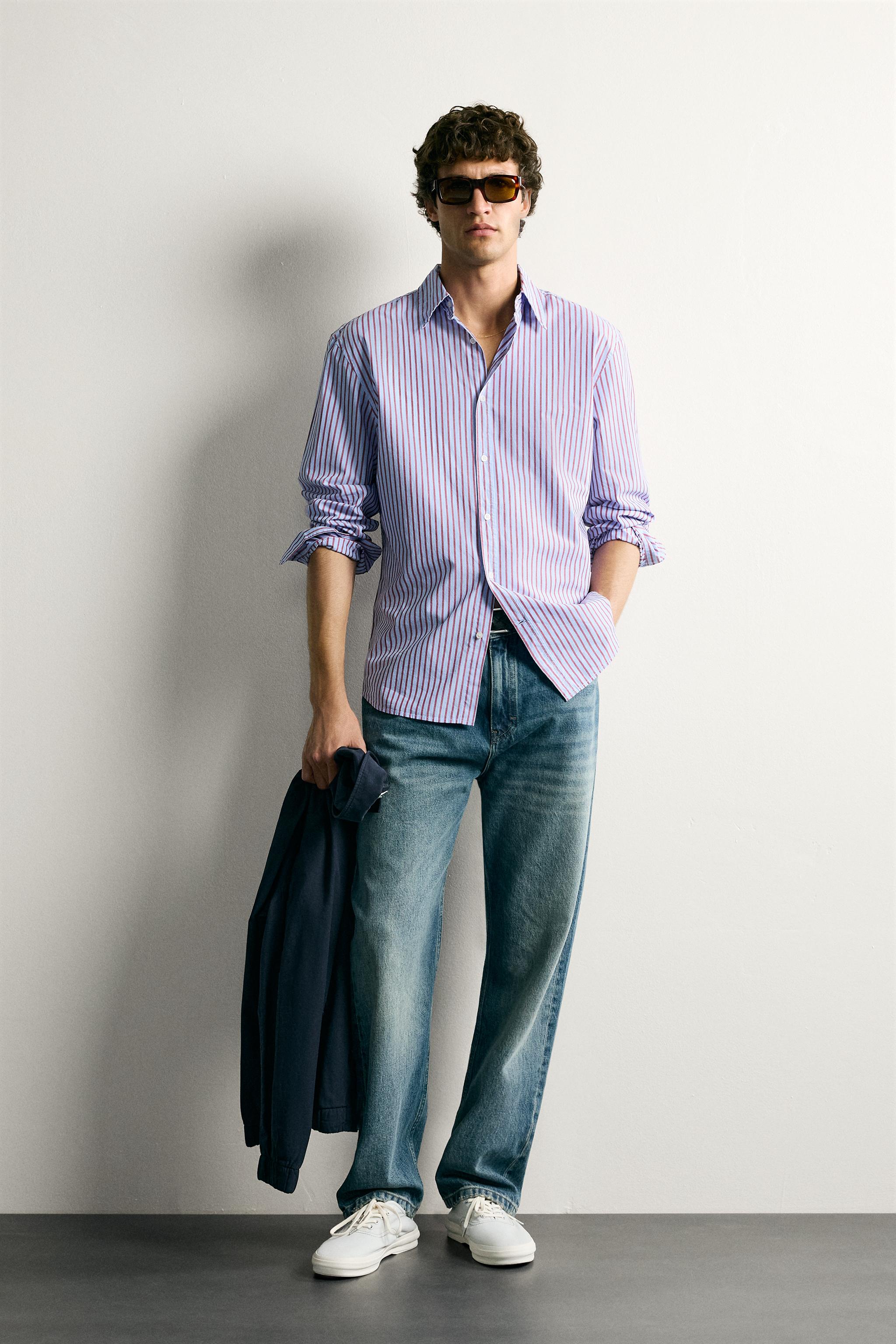 CONTRAST STRIPE REGULAR FIT SHIRT