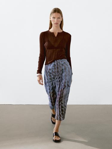 Zara Long sleeve ribbed T-shirt - 782 - Image 0
