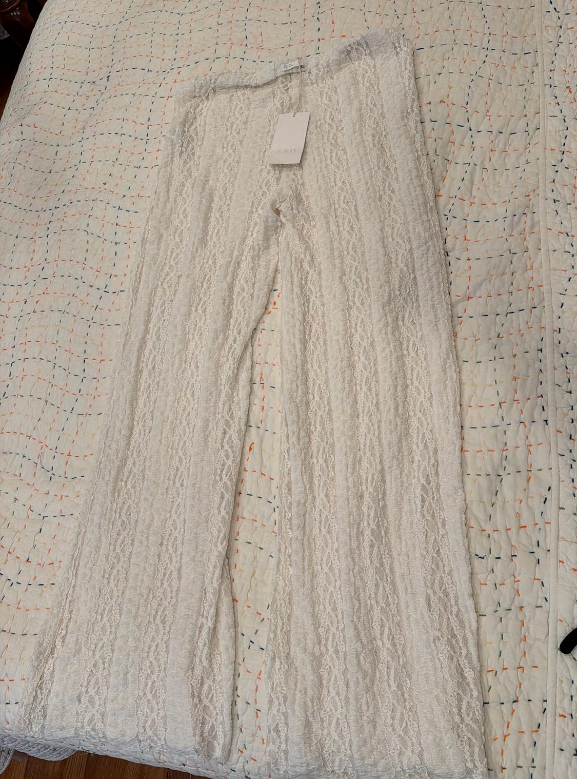 TEXTURED LACE PANTS - Image 2