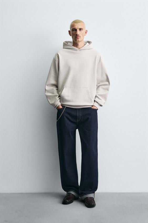 SWEAT À CAPUCHE BASIQUE - Beige clair de Zara - Image 0